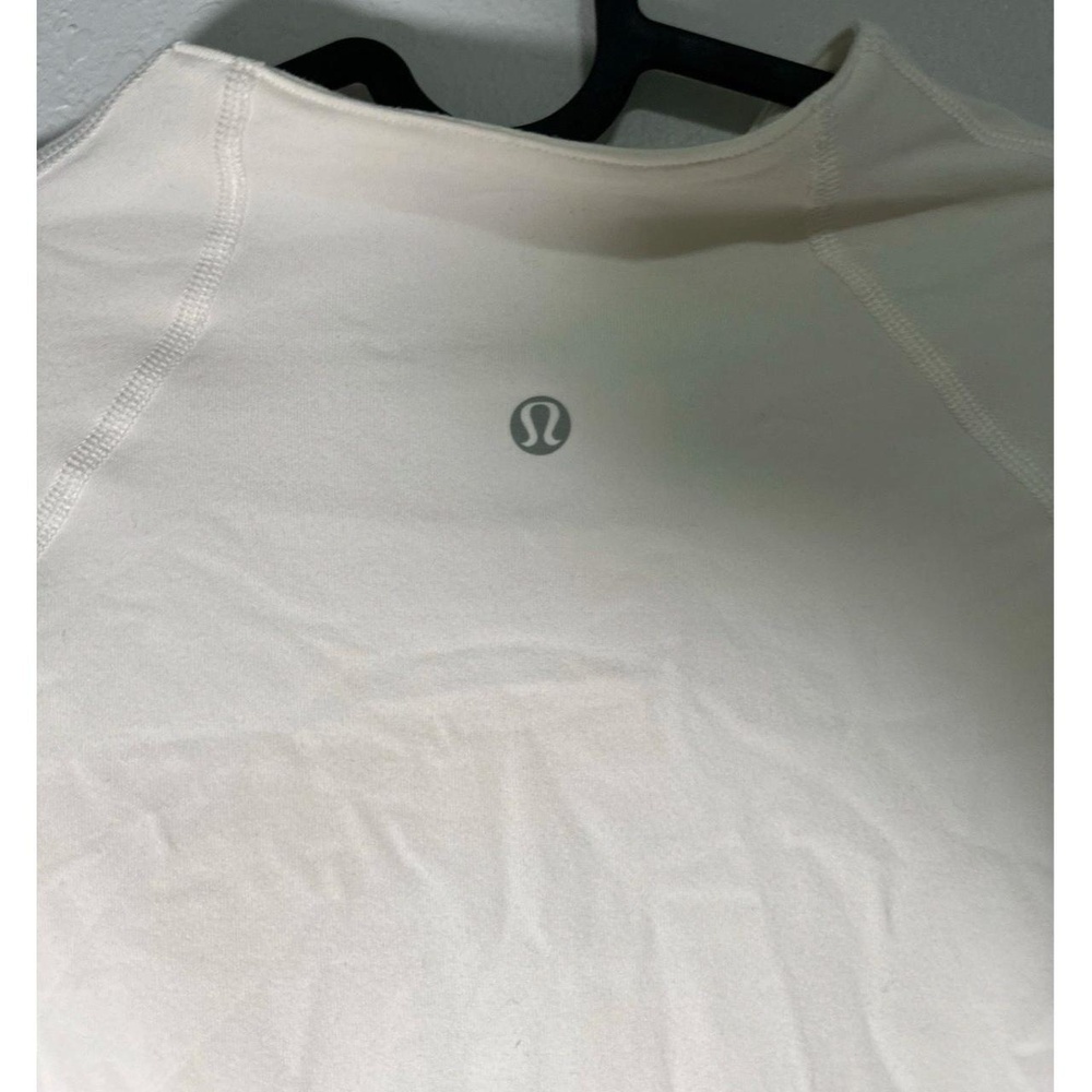 Lululemon White Athletica Full Zip Jacket Womens Long Sleeve Mock Neck sz 4 - Picture 5 of 6